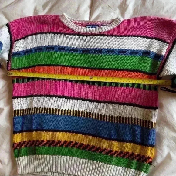 Vtg 90s Best American Clothing Co Multicolored Sweater - Medium - Picture 6 of 8